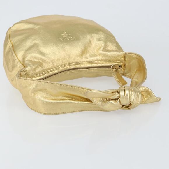 PRADA Shoulder Bag Leather Gold Auth 156454V - Picture 7 of 16